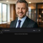 Портрет уверенного бизнесмена компании МеталлКом Строй на нейтральном фоне в студийном освещении